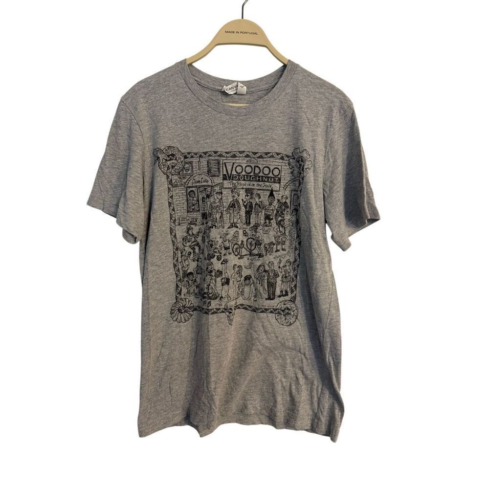 Voodoo Doughnut Graphic Tee Gray Size Medium Unisex